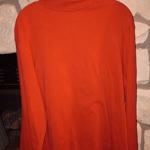 Lands' End Bold Red Long Sleeve Shirt